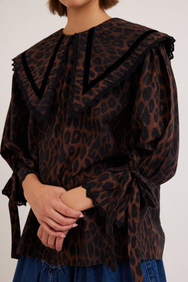 candice blouse - leopard - Image 3