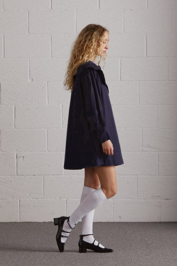 mimi mini dress - navy broderie - Image 3