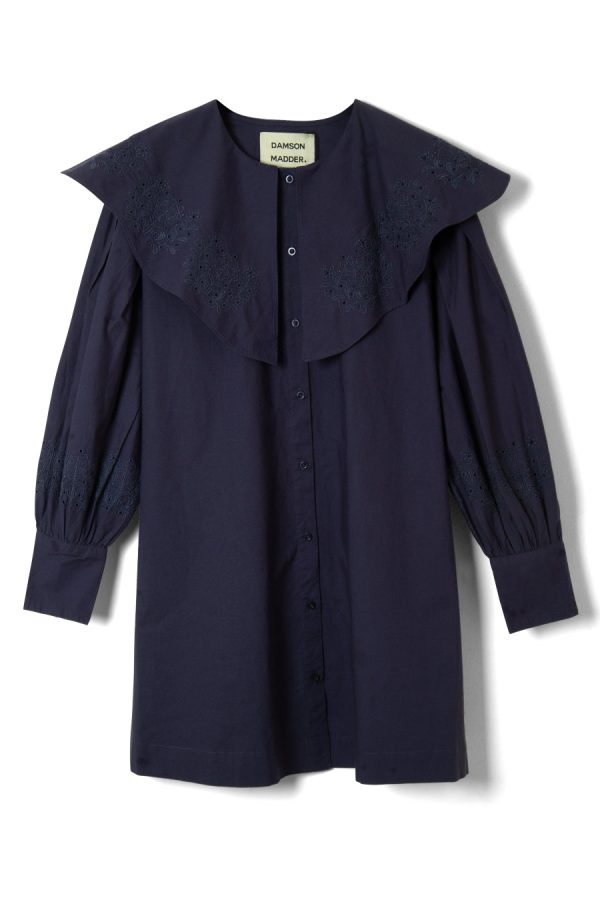 mimi mini dress - navy broderie - Image 4