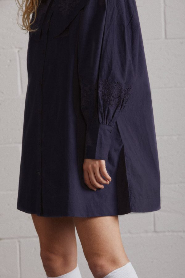 mimi mini dress - navy broderie - Image 5