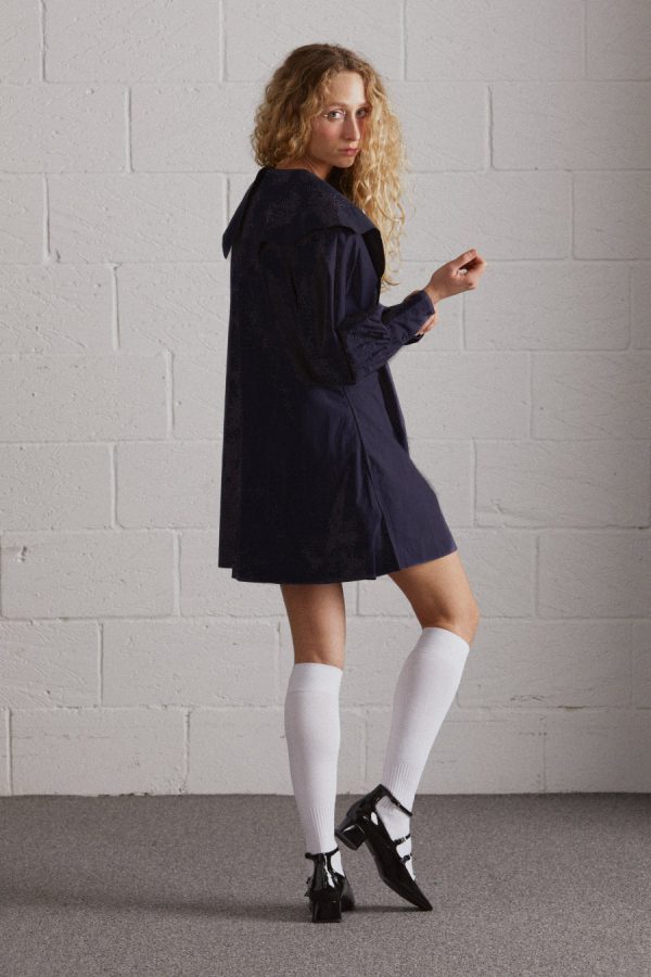 mimi mini dress - navy broderie - Image 7