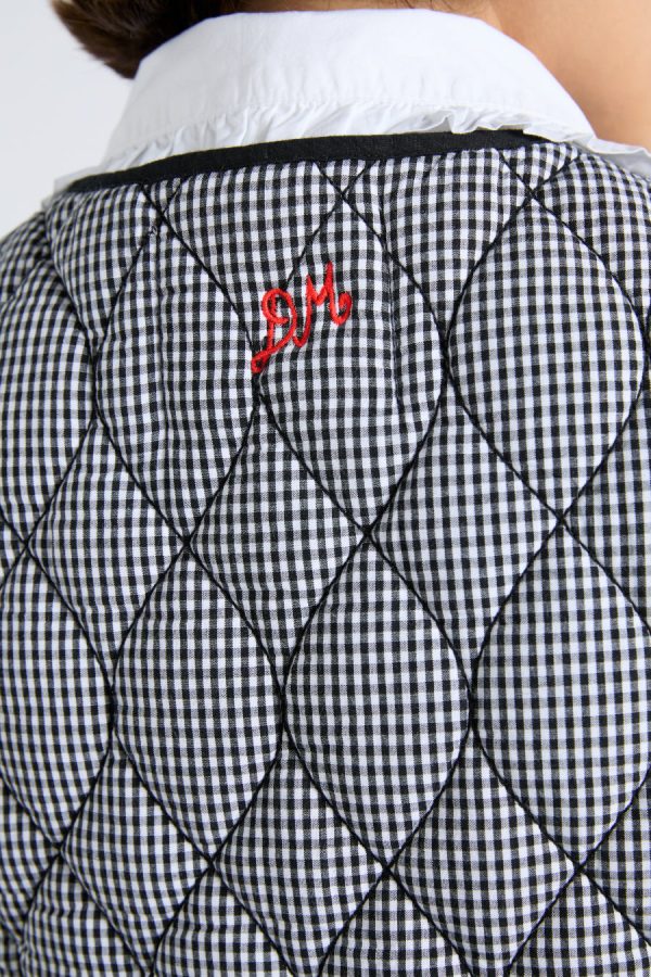 arte reversible gilet - black gingham - Image 5