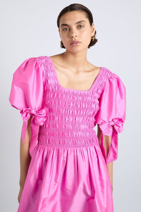 lauren mini dress- pink taffeta - Image 4