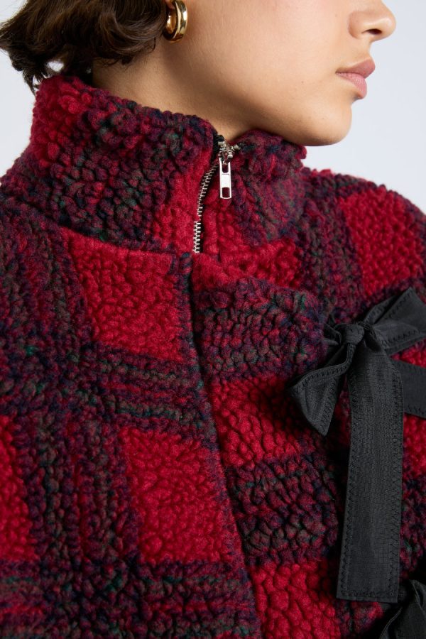 ingrid borg jacket - red check - Image 4
