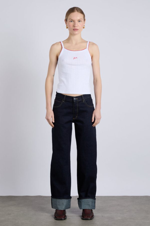 Italian selvedge sylvie jeans with turn up