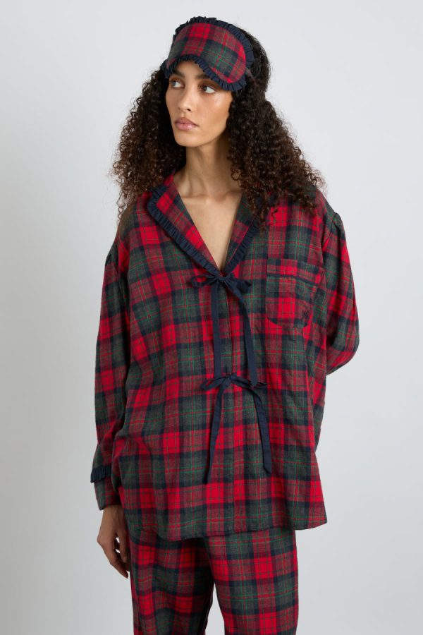 antonella pj set- red tartan - Image 3