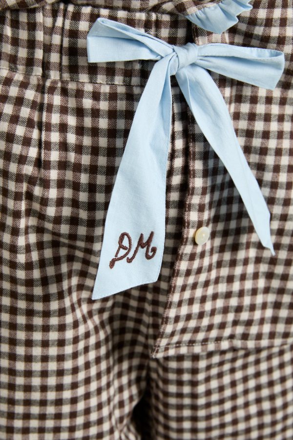 antonia pj set- brown gingham - Image 4