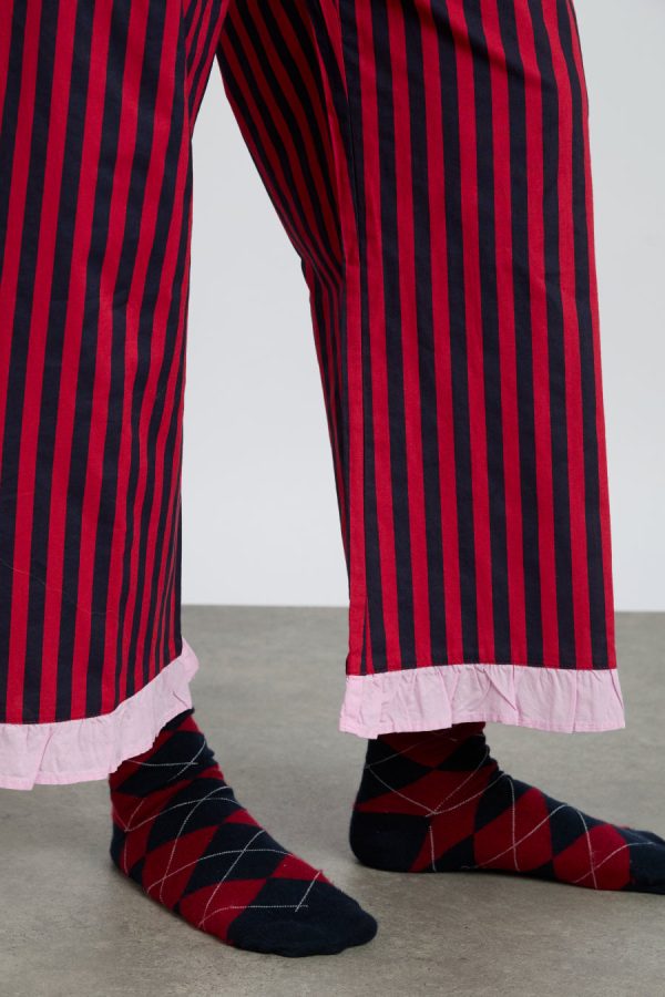 maria pj set- red/navy stripe - Image 6