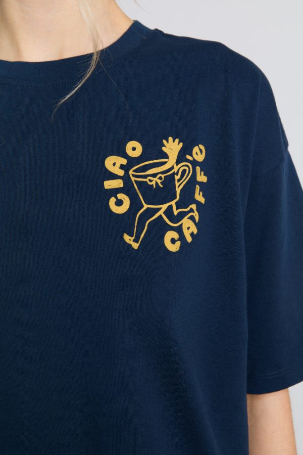 cafe pronto boyfriend tee - navy - Image 6