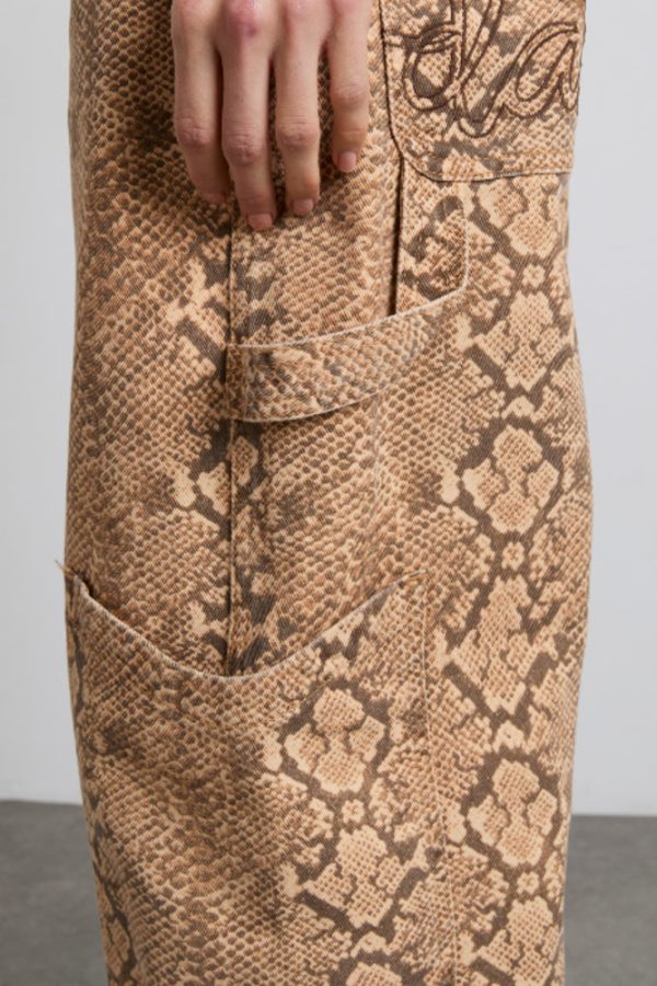 drew cargo jeans - snake print - Image 6