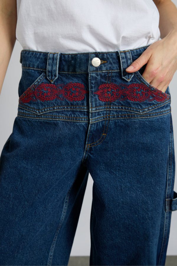 drew jeans - texas wash u0026 embroidery - Image 3