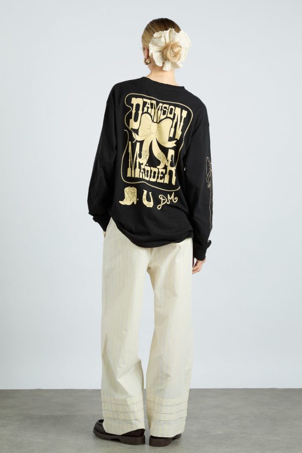 lucy trousers - butter business stripe - Image 4