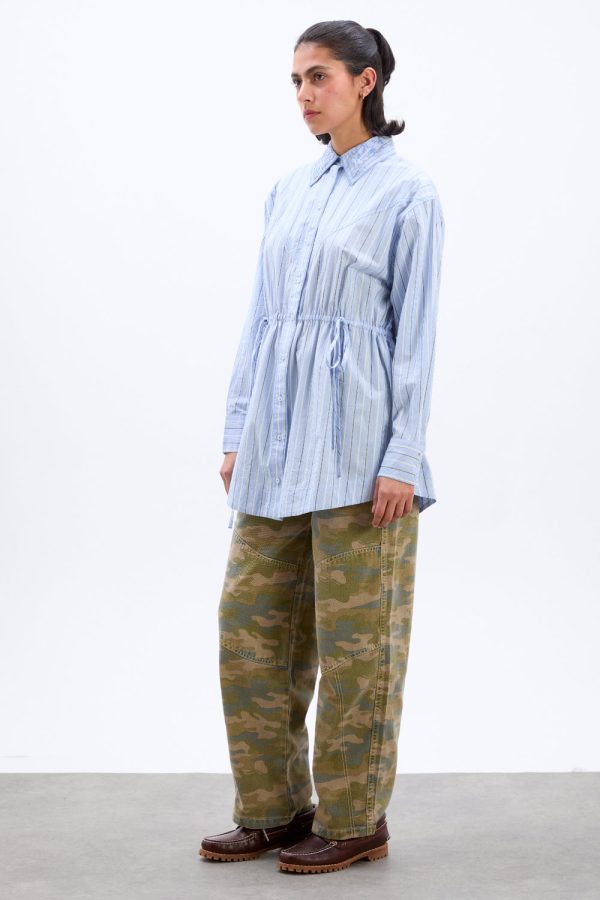 romy embroidered shirt - narrow business stripe - Image 2