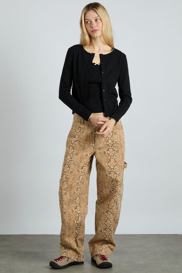 sybil pointelle cardi - black - Image 2