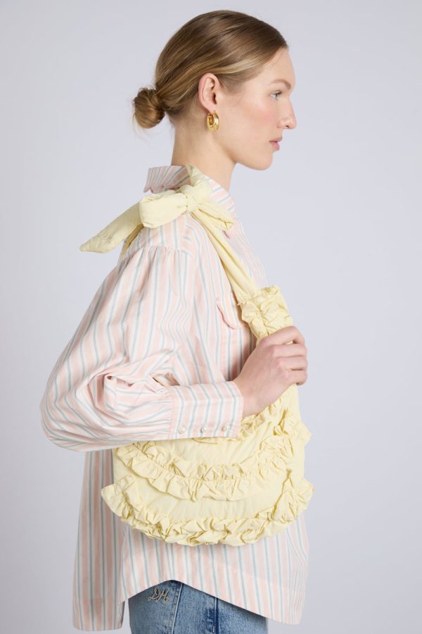 quinn slouchy bag in butter yellow - Image 3