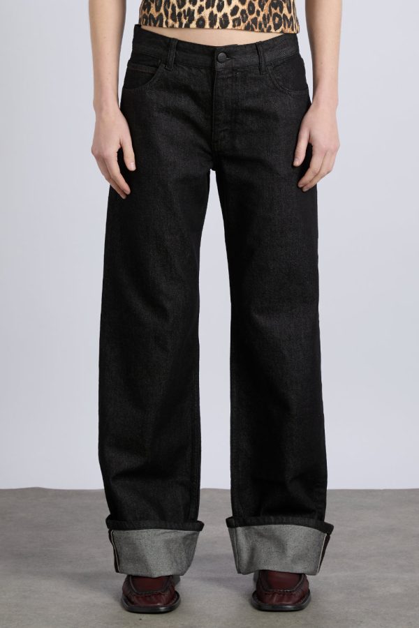 selvedge sylvie jeans - washed black (online exclusive) - Image 2