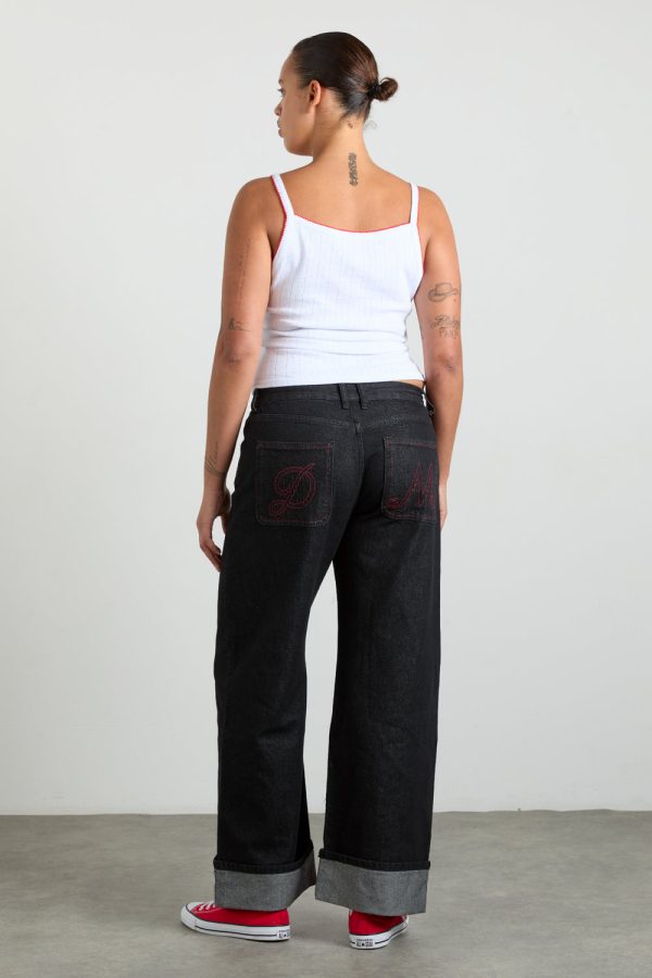 selvedge sylvie jeans - washed black (online exclusive) - Image 4